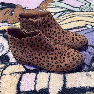 Cat & Jack Brown Leopard Print Kids Boots